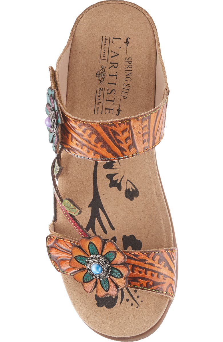 L'Artiste by Spring Step Aymee Wedge Slide Sandal, Alternate, color, Mango Multi