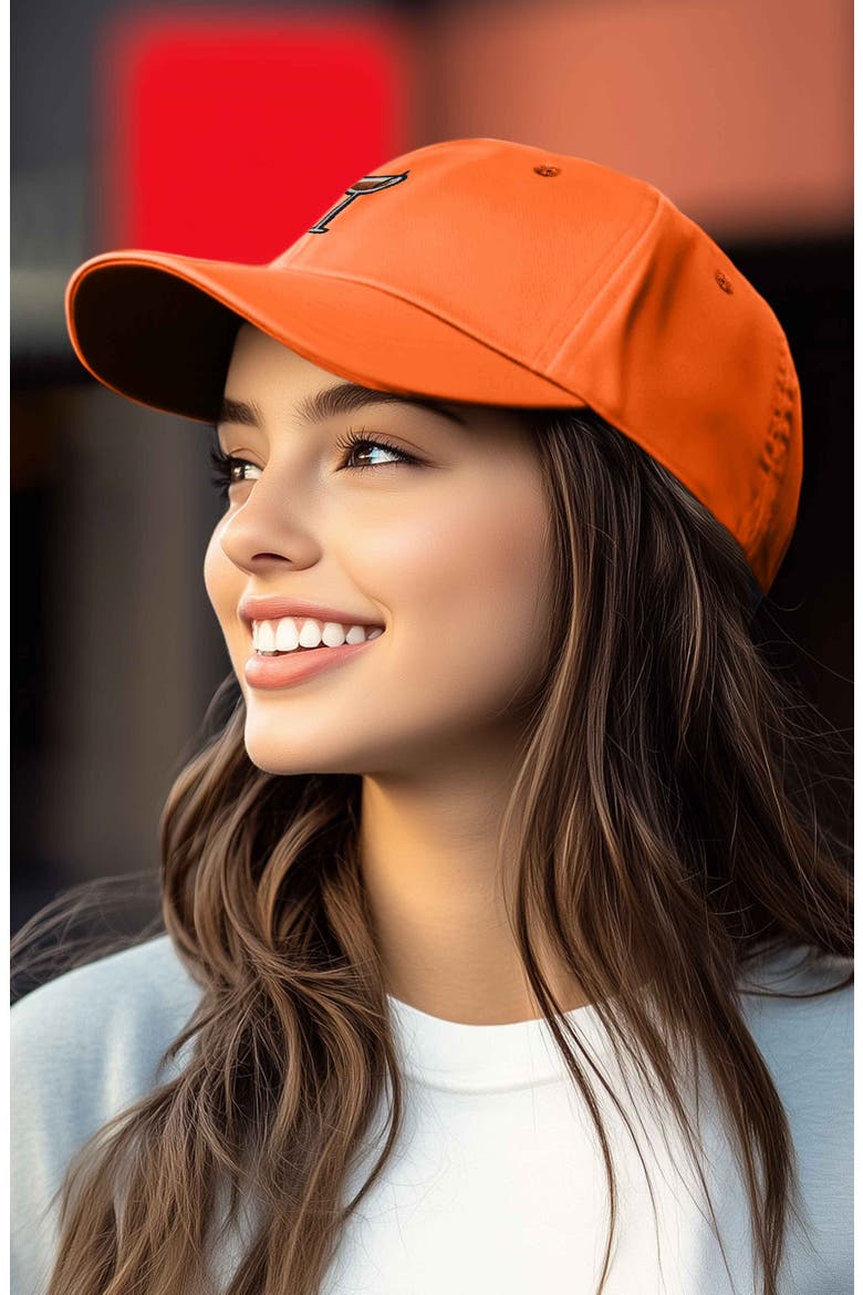 Espresso Martini Embroidered Hat, Alternate, color, Orange