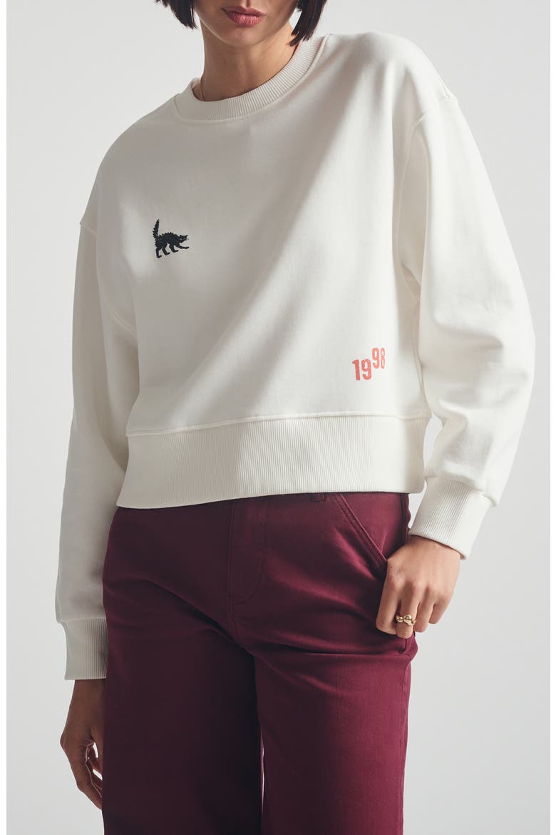 Relaxed Graphic Sweatshirt, Main, color, ANTIQUE WHITE
