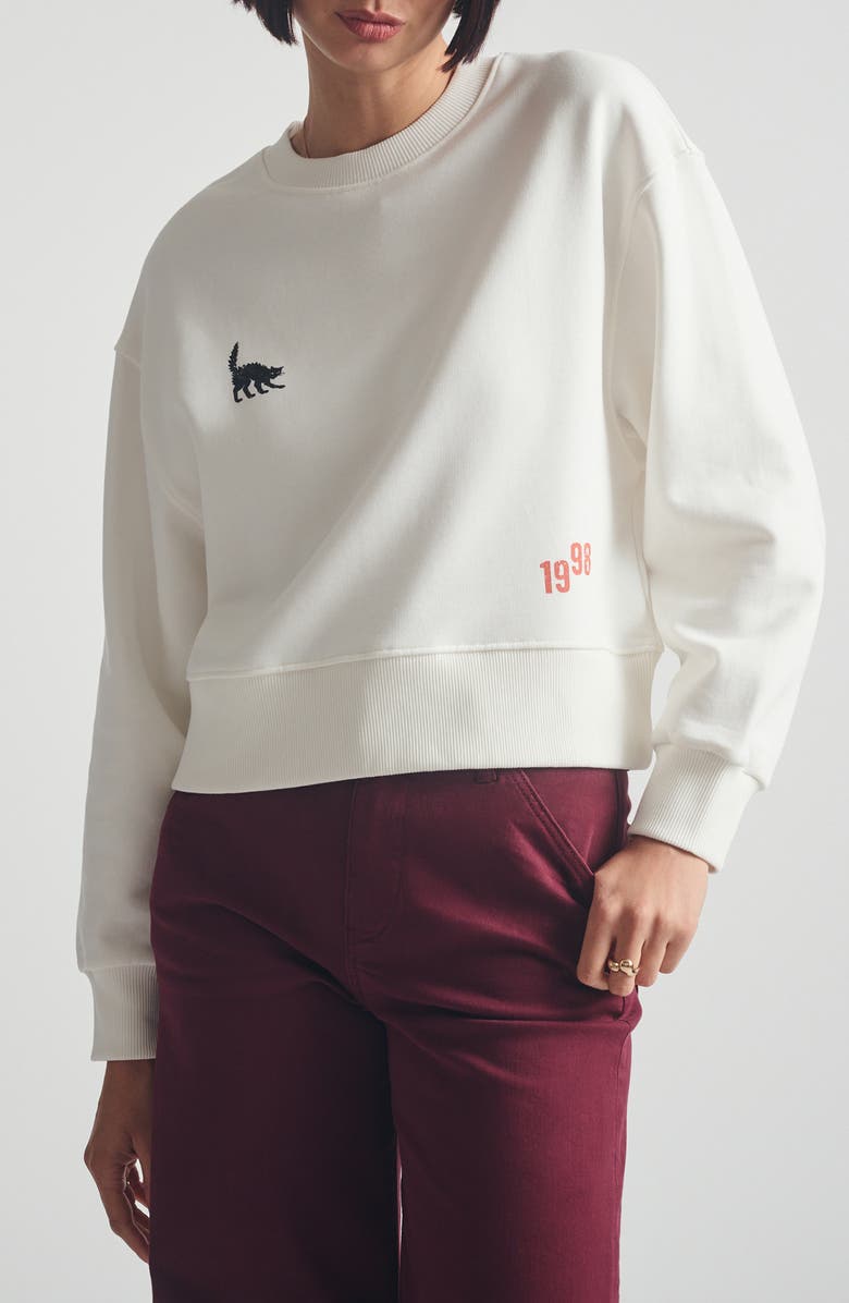 Brooklyn Industries Relaxed Graphic Sweatshirt, Main, color, Antique White