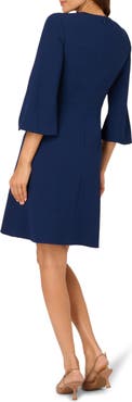 Adrianna Papell Twist Neck Crepe Dress