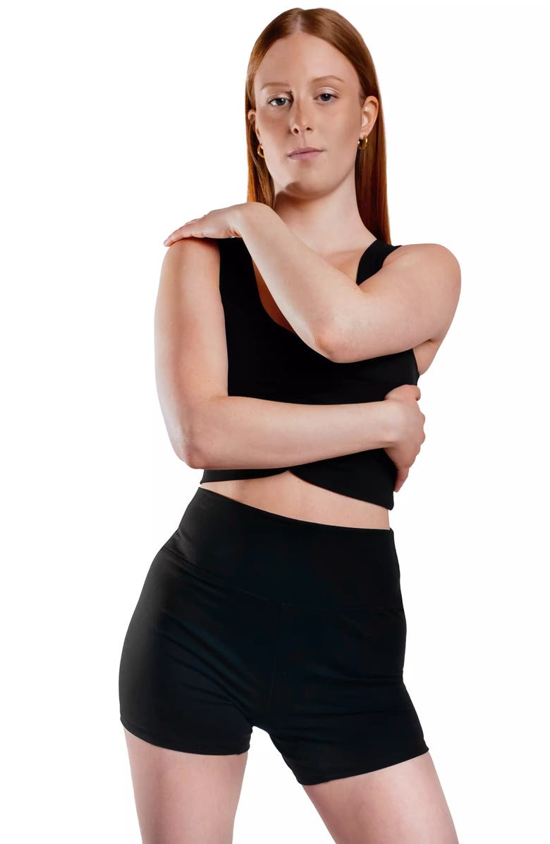 Cheeky Cherry Leakproof Everyday Liner Bike Shorts, Main, color, Onyx