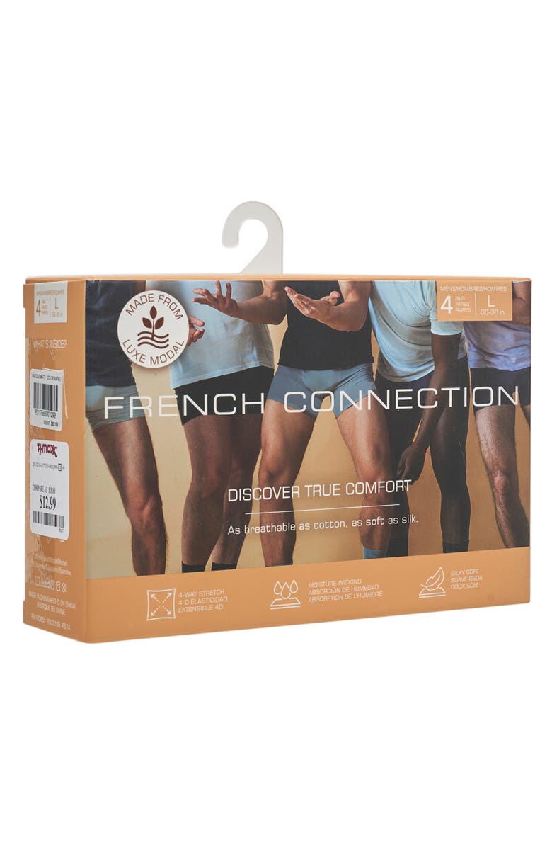 French Connection 4-Pack Modal Boxer Brief, Alternate, color, Nude Multi