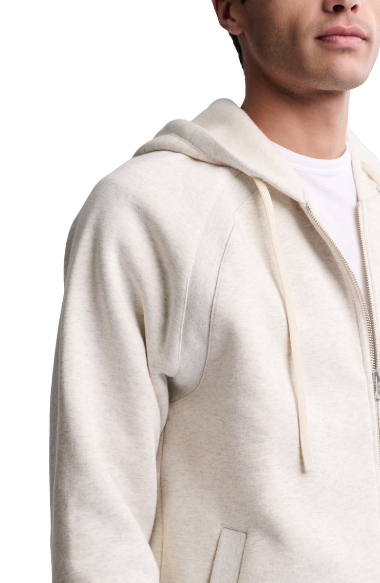 Barefoot Dreams<sup>®</sup> Fleece Zip Hoodie, Alternate, color, Heather Cream