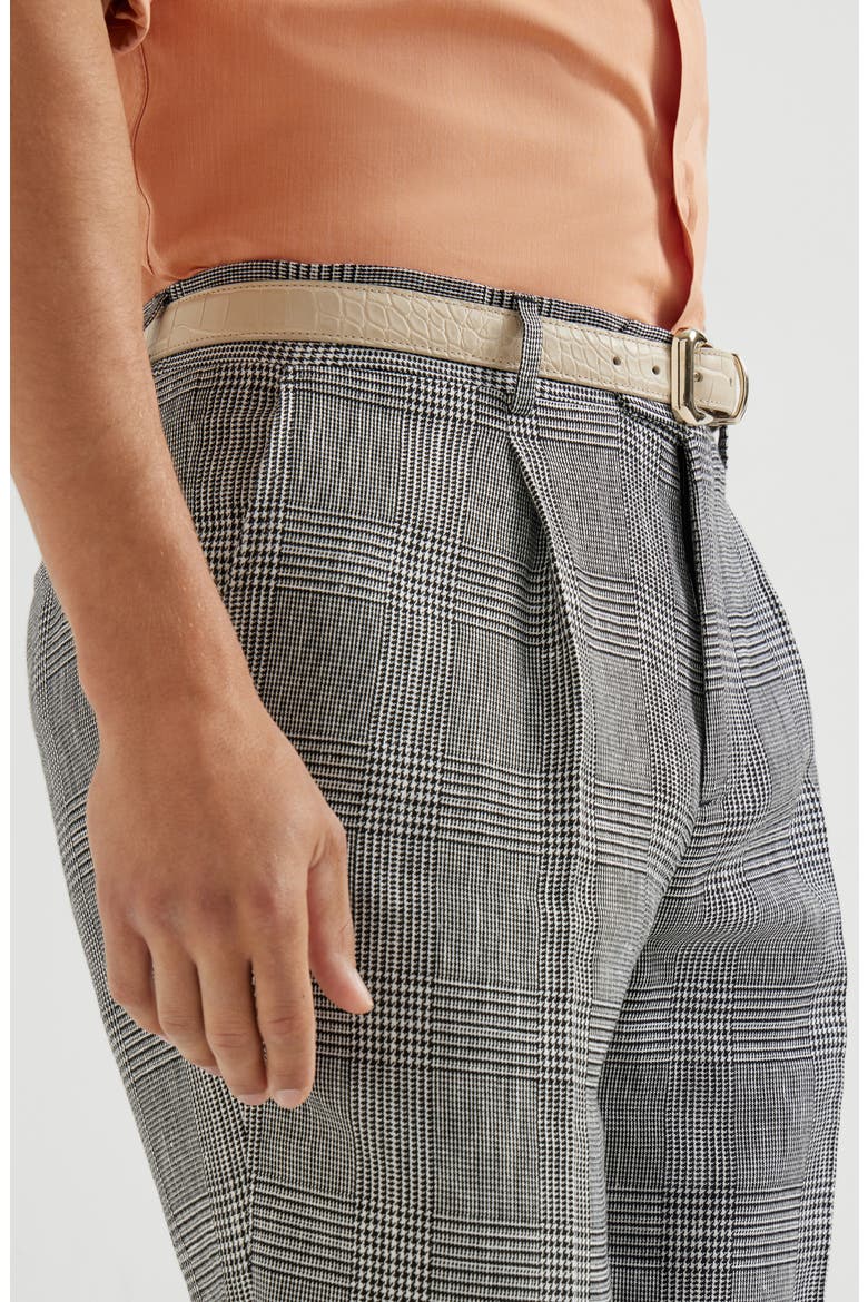 Prince of Wales trousers, Alternate, color, Black