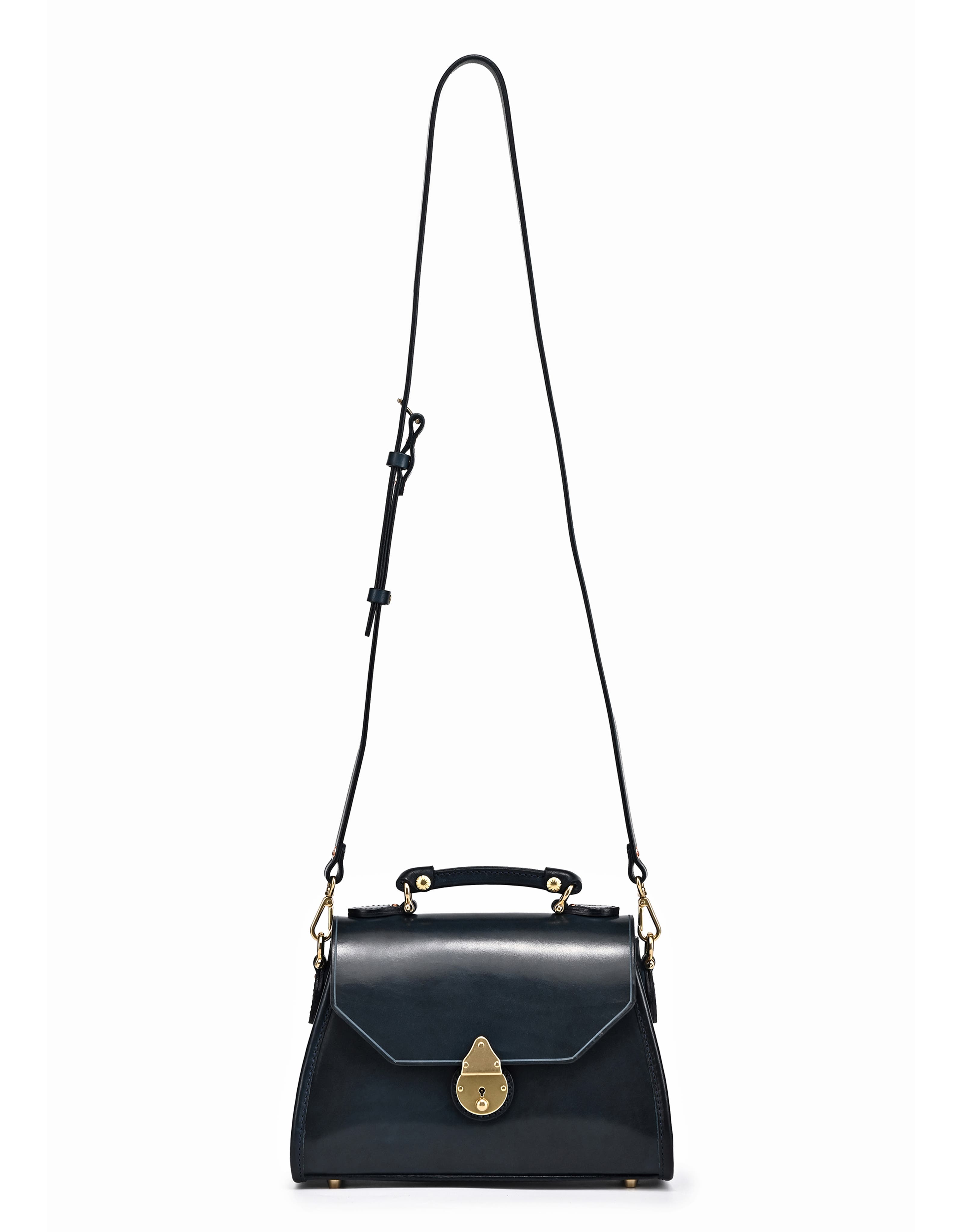 OLD TREND Laurel Genuine Leather Classic Everyday Satchel, Alternate, color, Navy