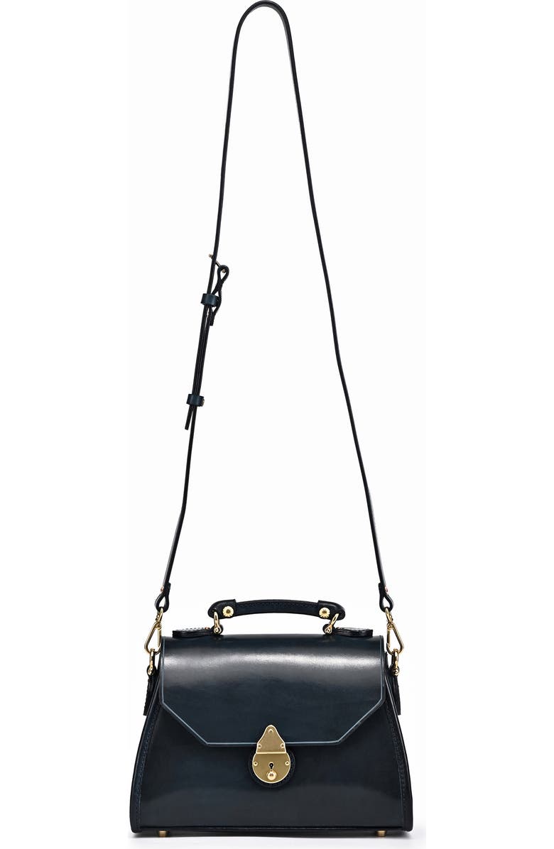 OLD TREND Laurel Genuine Leather Classic Everyday Satchel, Alternate, color, Navy