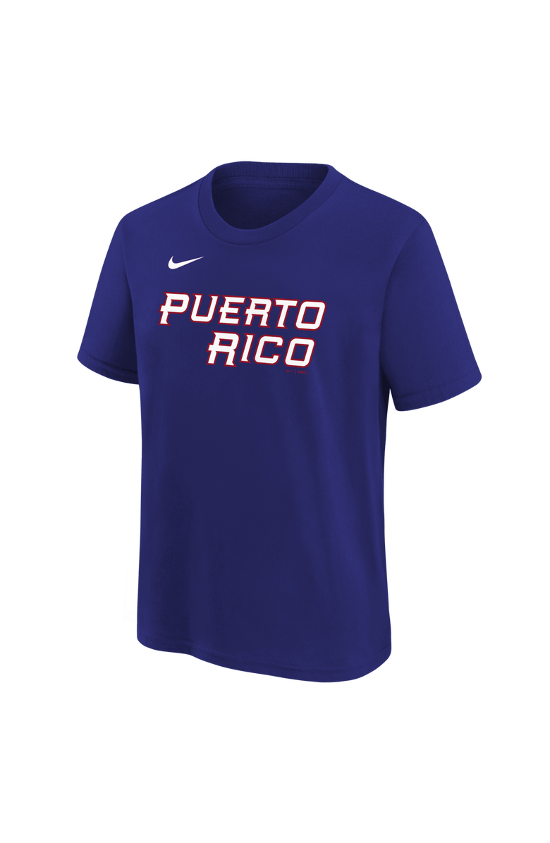 Nike Youth Nike Edwin Díaz Blue Puerto Rico Baseball 2026 World Baseball Classic Name & Number T-Shirt, Alternate, color, Blue