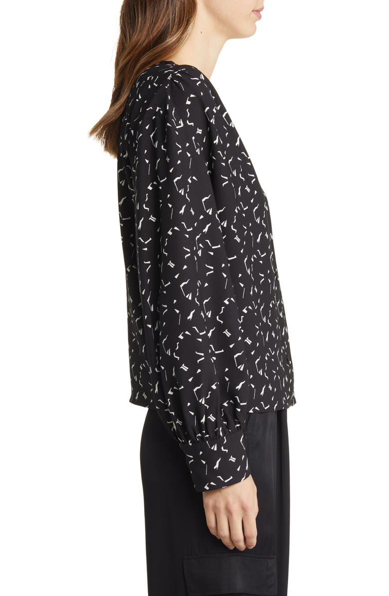 Nordstrom Print V-Neck Blouse, Alternate, color,