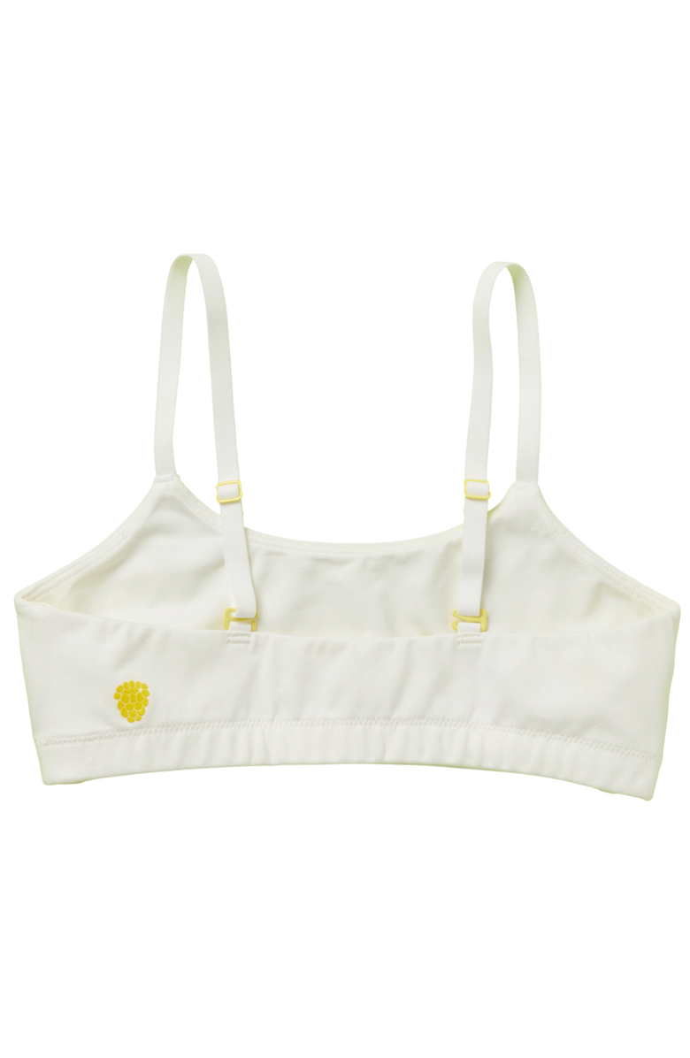 Yellowberry Pipit Pima Cotton Bra, Alternate, color, White Iceberg