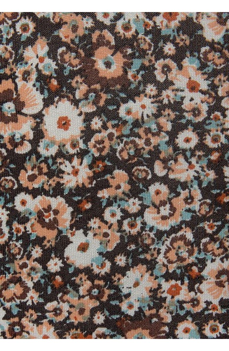 LASCANA Women's Floral Bow Detail Dress, Alternate, color, Brown Multi