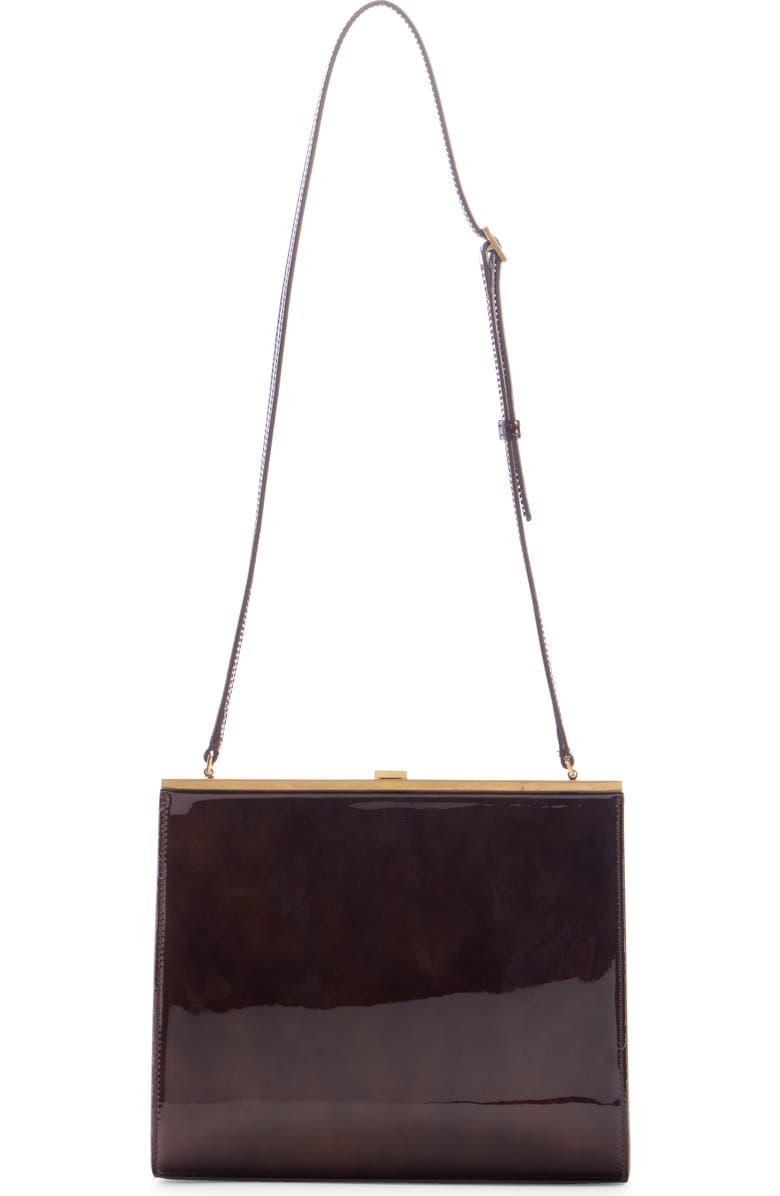 Saint Laurent Small Sac Patent Leather Frame Shoulder Bag, Alternate, color,