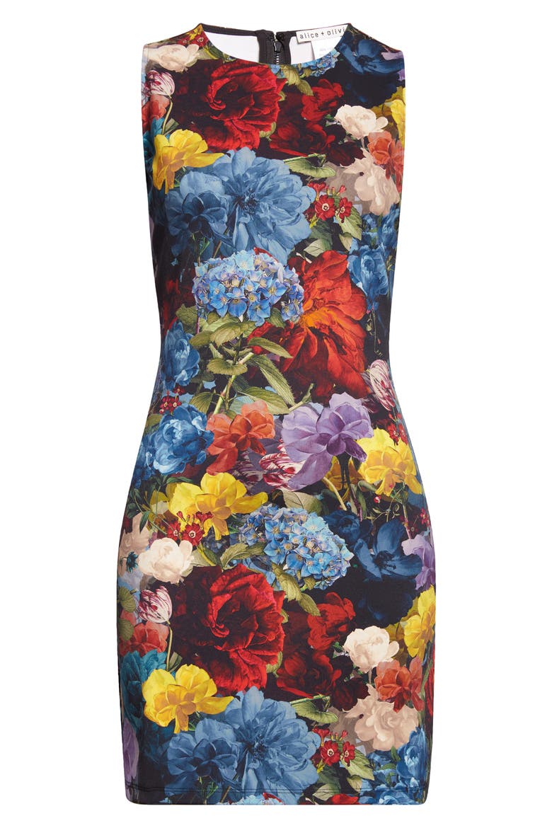 Wynell Floral Scuba Knit Minidress, Alternate, color, FLOURISH