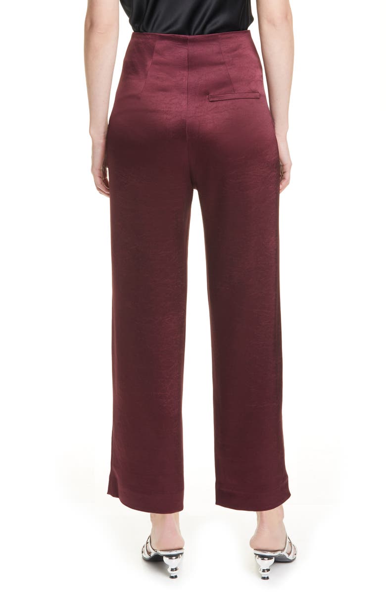 Nanushka Caribe Satin Crop Wide Leg Pants, Alternate, color,