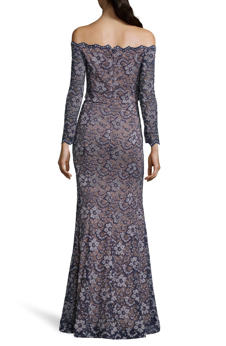 Xscape Evenings Xscape Off the Shoulder Lace Evening Dress, Alternate, color,
