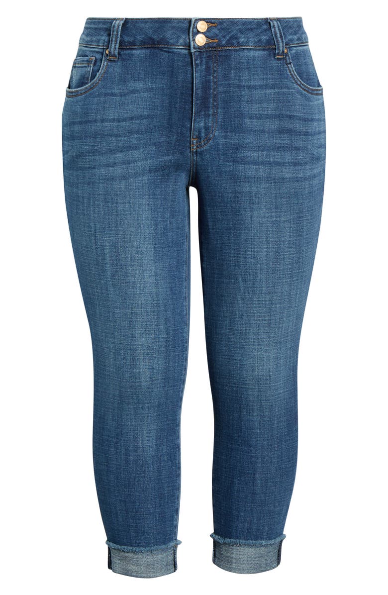 KUT from the Kloth Amy Frayed Crop Slim Straight Leg Jeans, Alternate, color, Deserving