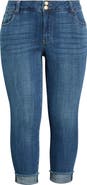 KUT from the Kloth Amy Frayed Crop Slim Straight Leg Jeans