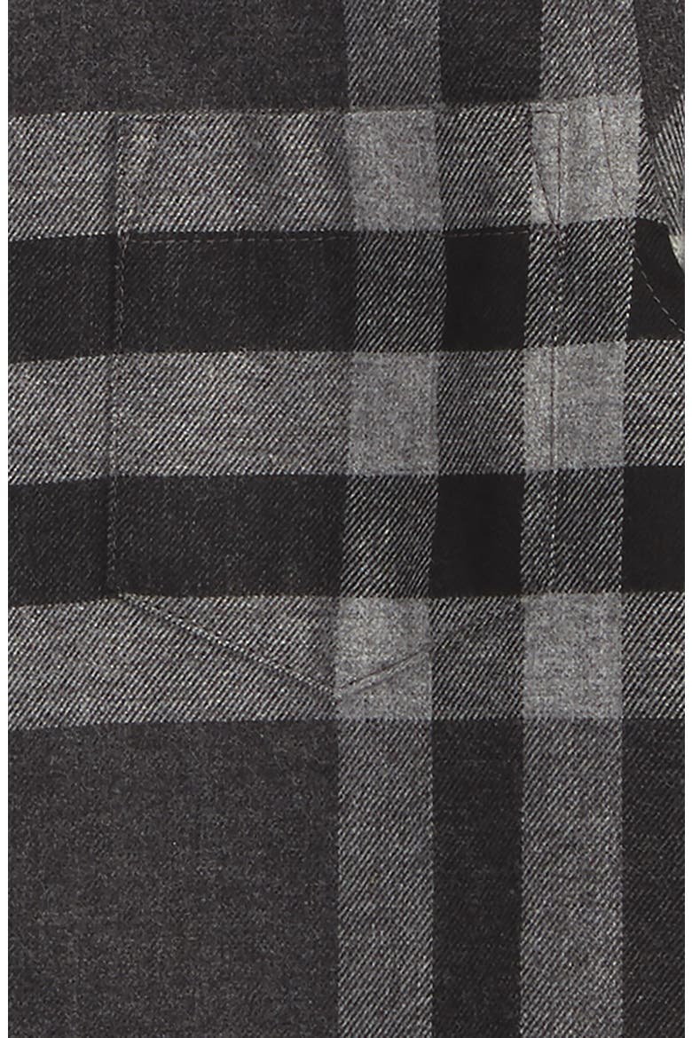 Mini Fred Plaid Shirt, Alternate, color, DARK GREY MELANGE
