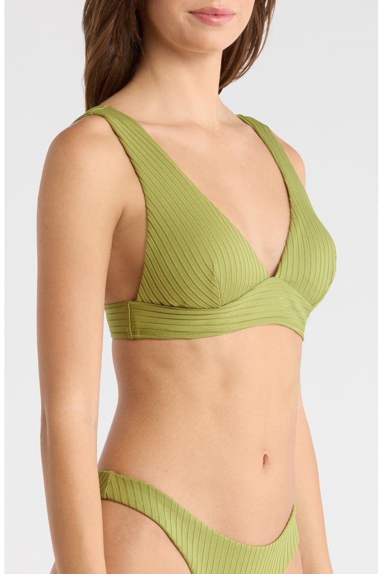 Premium Surf Rib Bikini Top, Alternate, color, GREEN OLIVE
