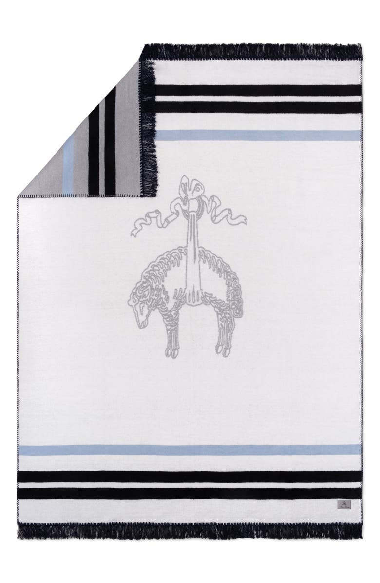 Brooks Brothers Henry Throw Blanket, Main, color, Silver