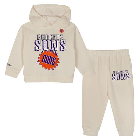 Toddler Mitchell & Ness  Cream Phoenix Suns Hang Time Oversized Pullover Hoodie & Pants Set