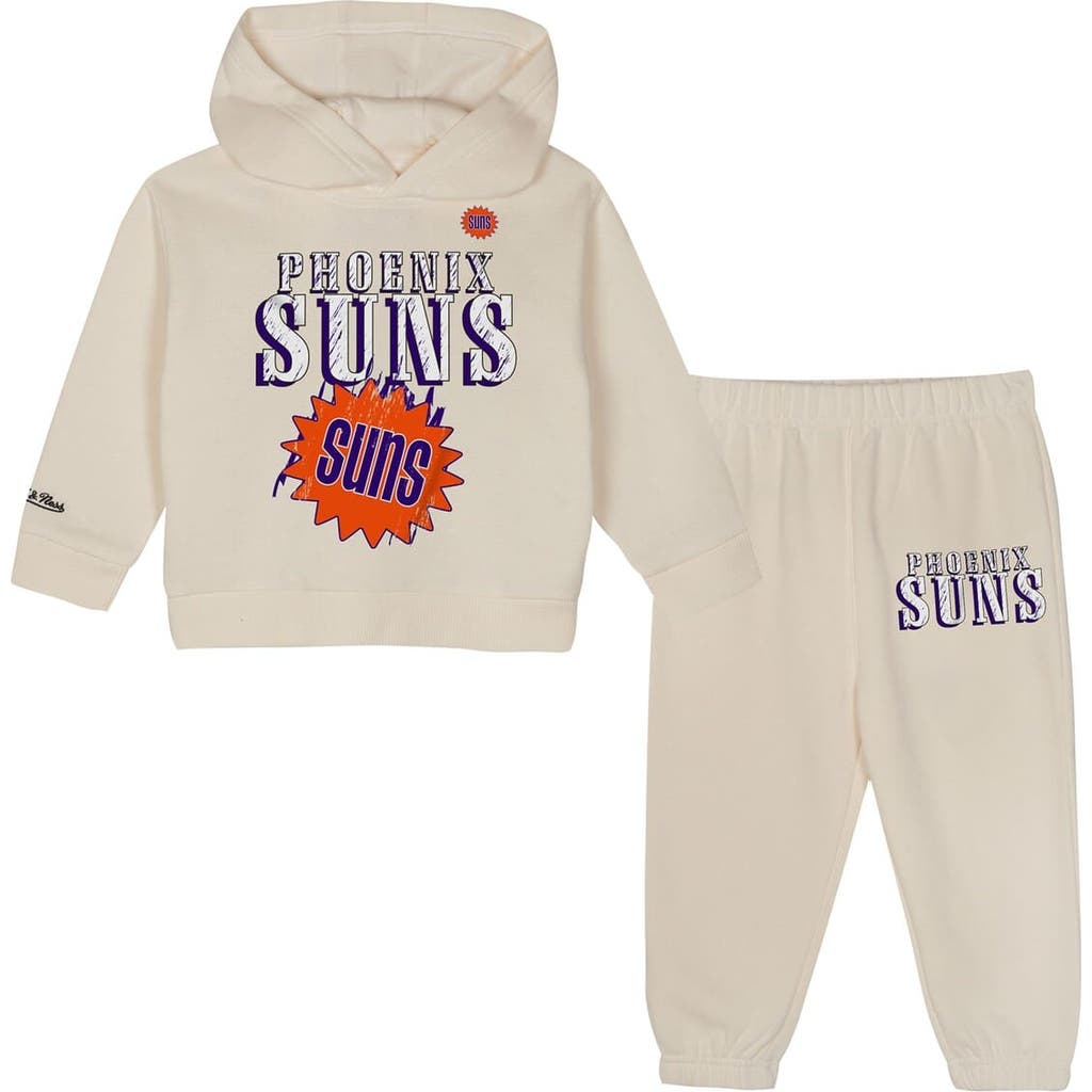 Mitchell & Ness Toddler Cream Phoenix Suns Hang Time Oversized Pullover Hoodie & Pants Set In Yellow