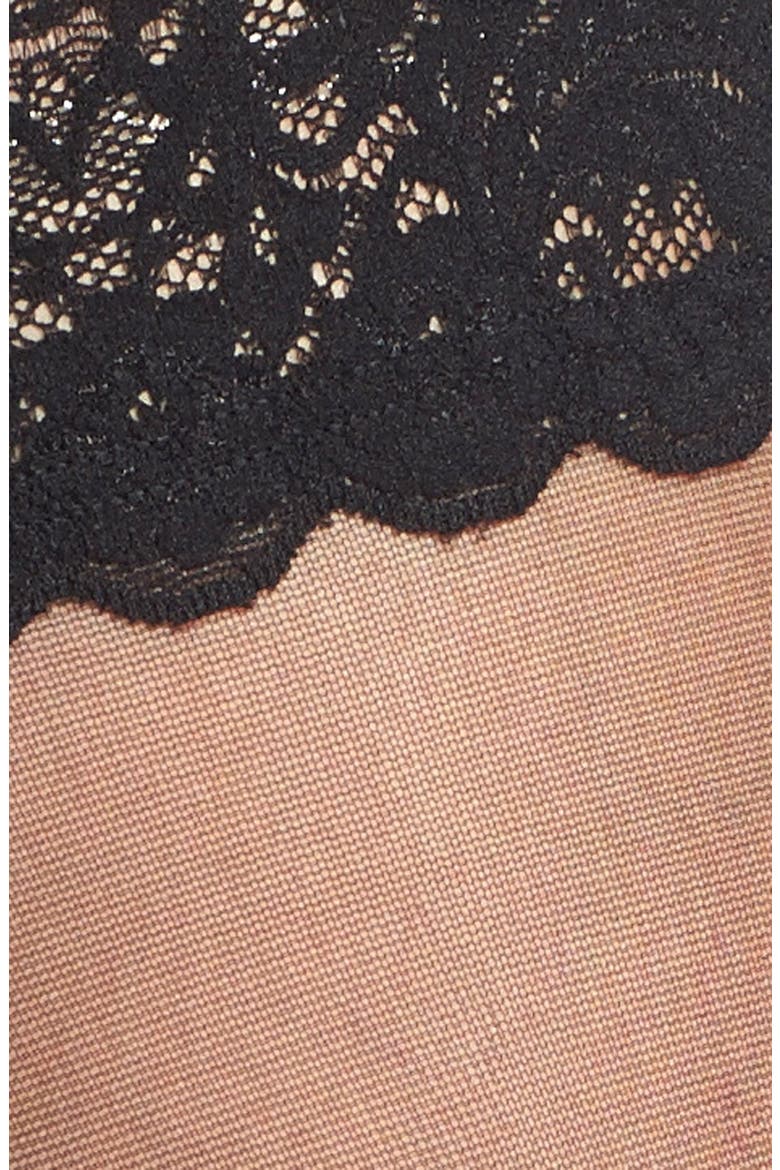 Satin Touch 20 Stay-Up Stockings, Alternate, color, BLACK
