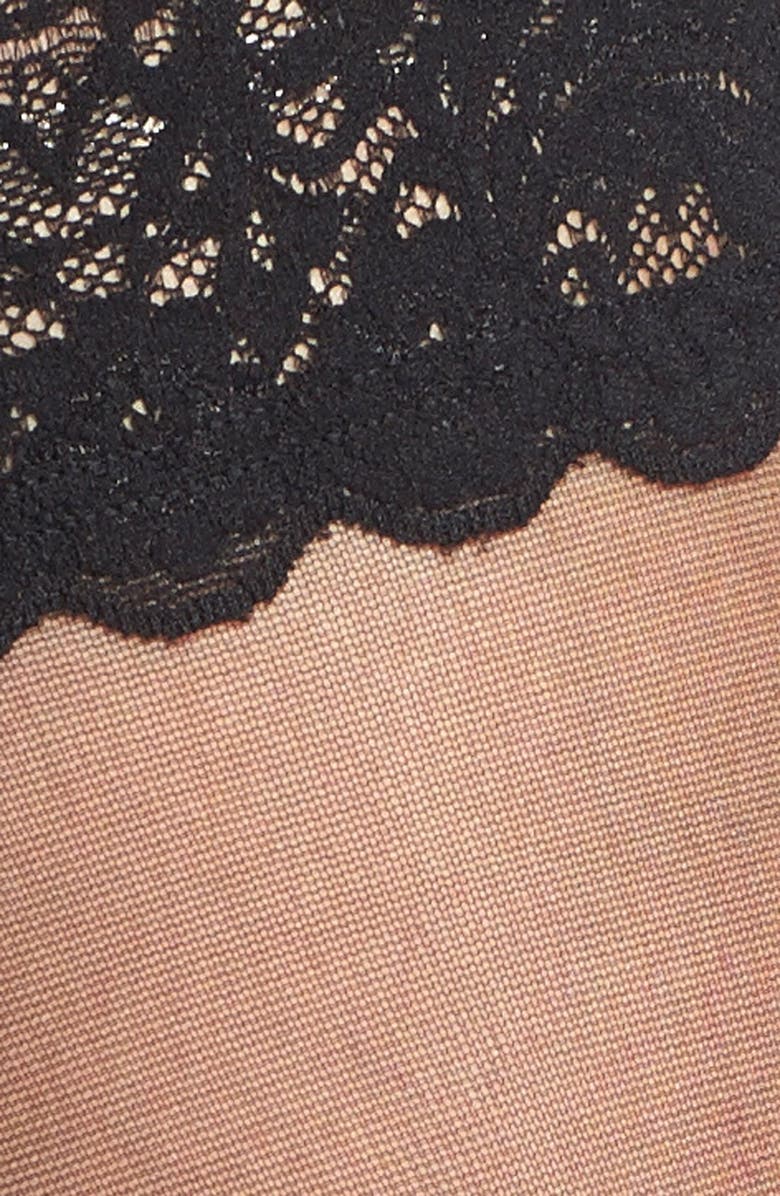 Wolford Satin Touch 20 Stay-Up Stockings, Alternate, color, Black