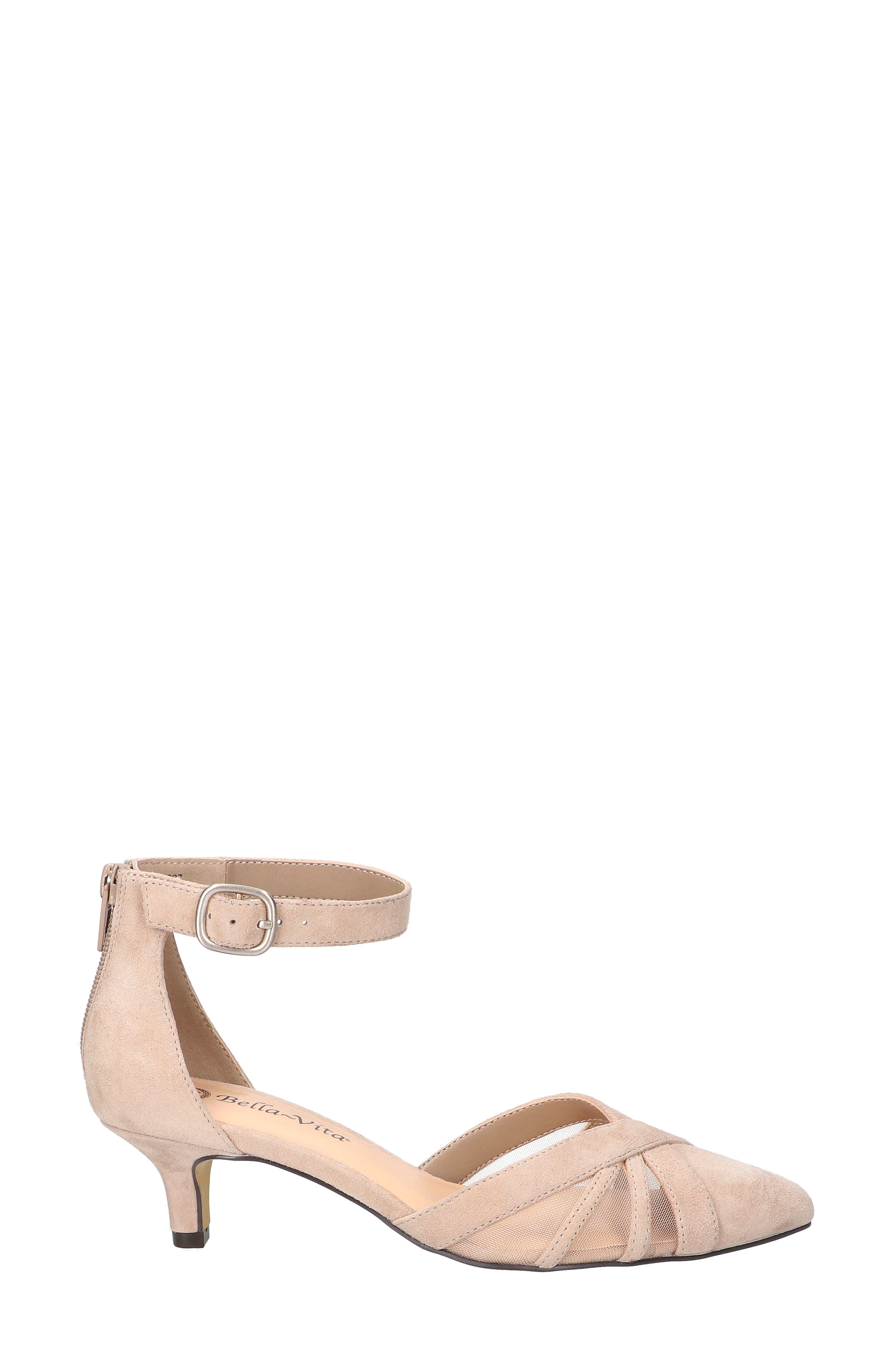 Malani Pointed Toe Kitten Heel Pump, Alternate, color, ALMOND SUEDE