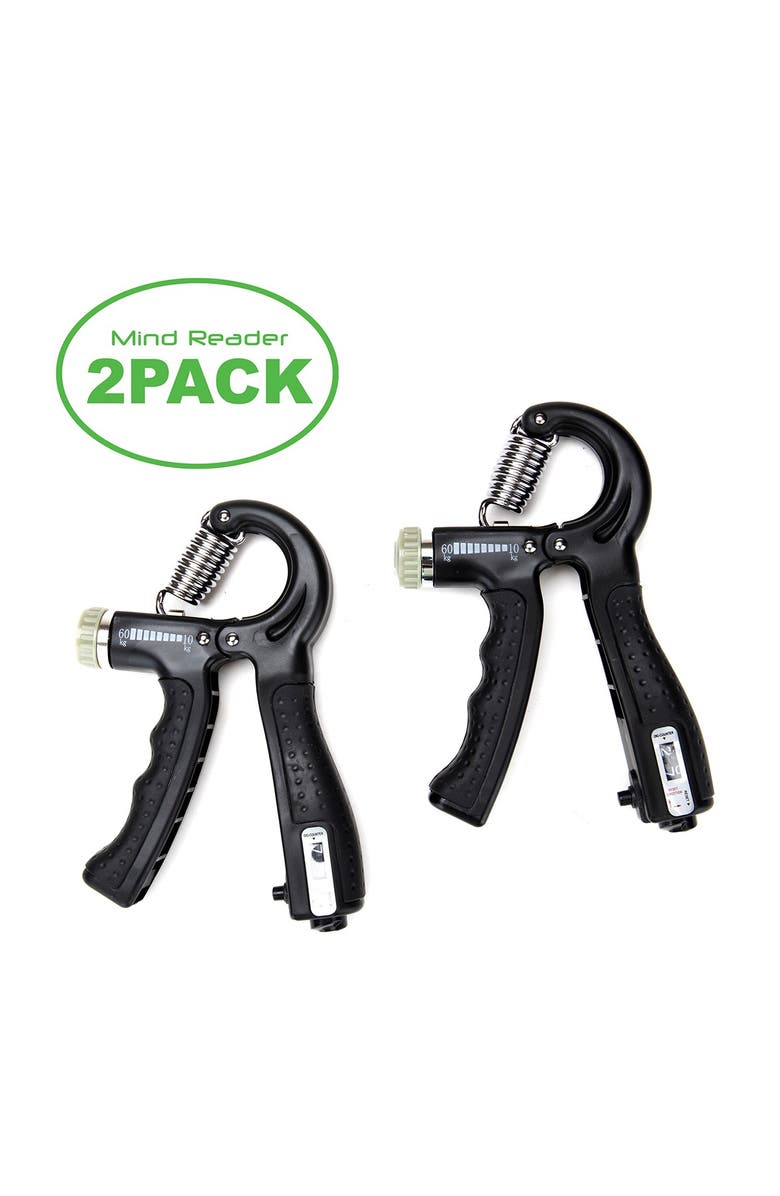MIND READER Adjustable 22-132 lbs Hand Grip Strengthener with Counter, Main, color, 