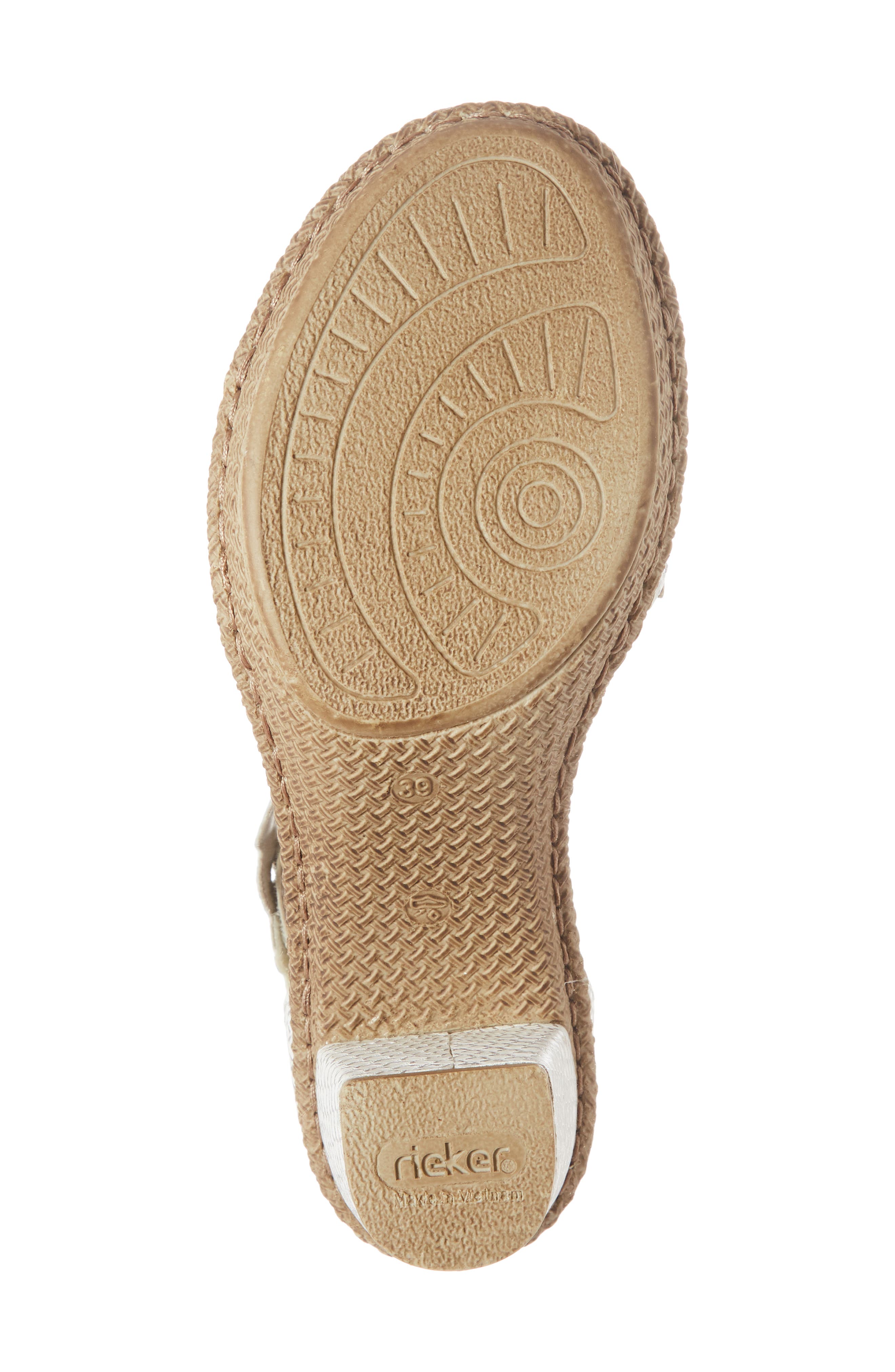 'Rabea' Sandal, Alternate, color, WHITE/ SILVER