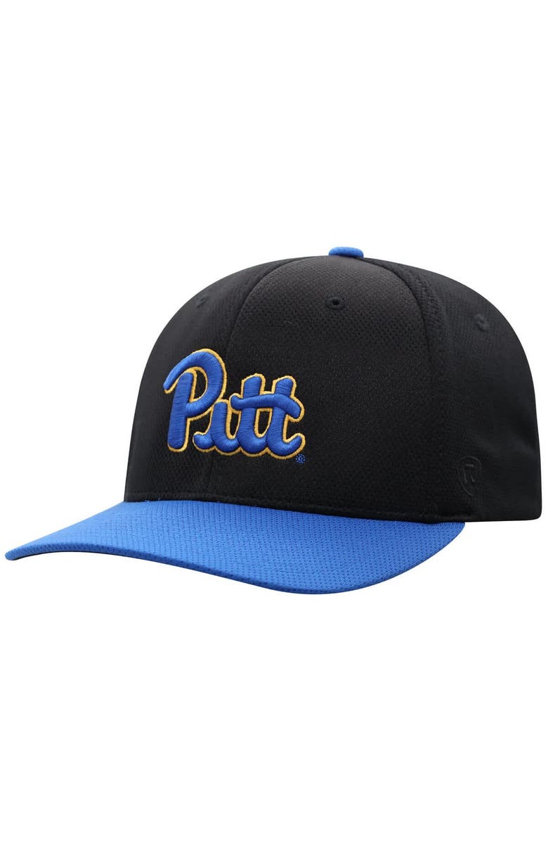 TOP OF THE WORLD Men's Top of the World  Black Pitt Panthers Reflex Fitted Hat, Alternate, color, Black