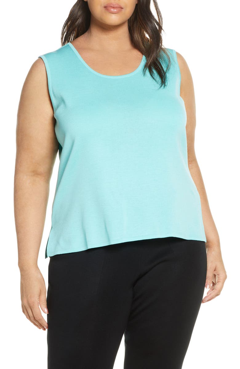 Ming Wang Scoop Neck Knit Tank, Main, color, 