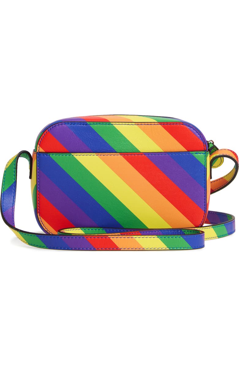 Balenciaga LGBTQIA+ Pride Rainbow Leather Crossbody Camera Case, Alternate, color,