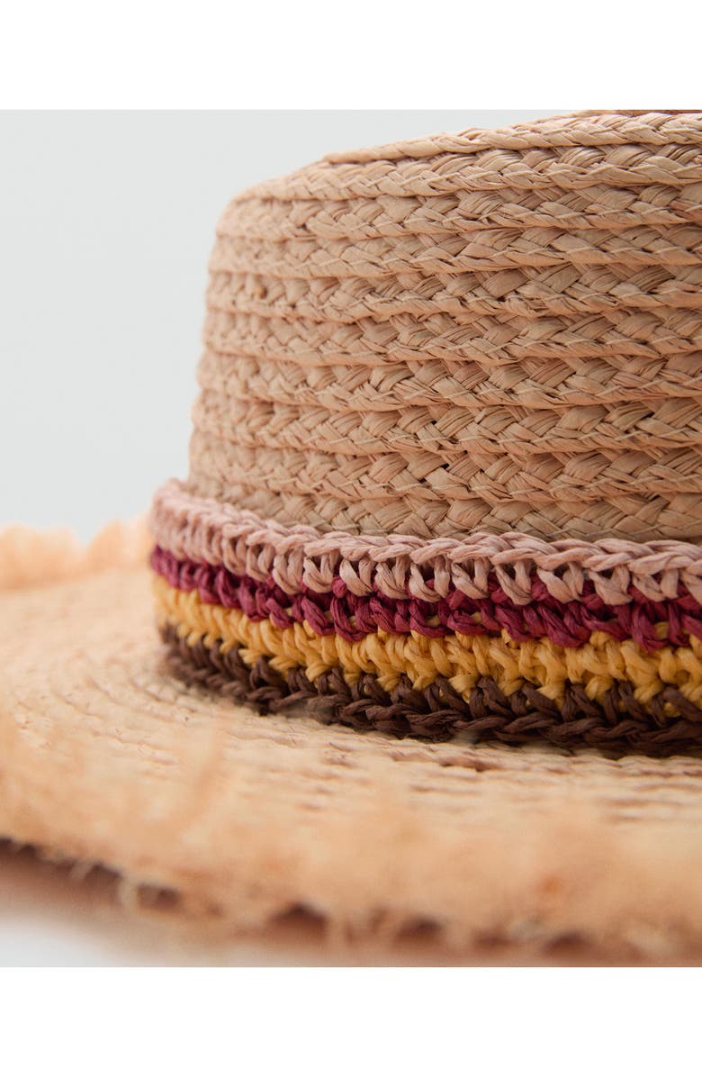 MANGO Braided Raffia Hat, Alternate, color,