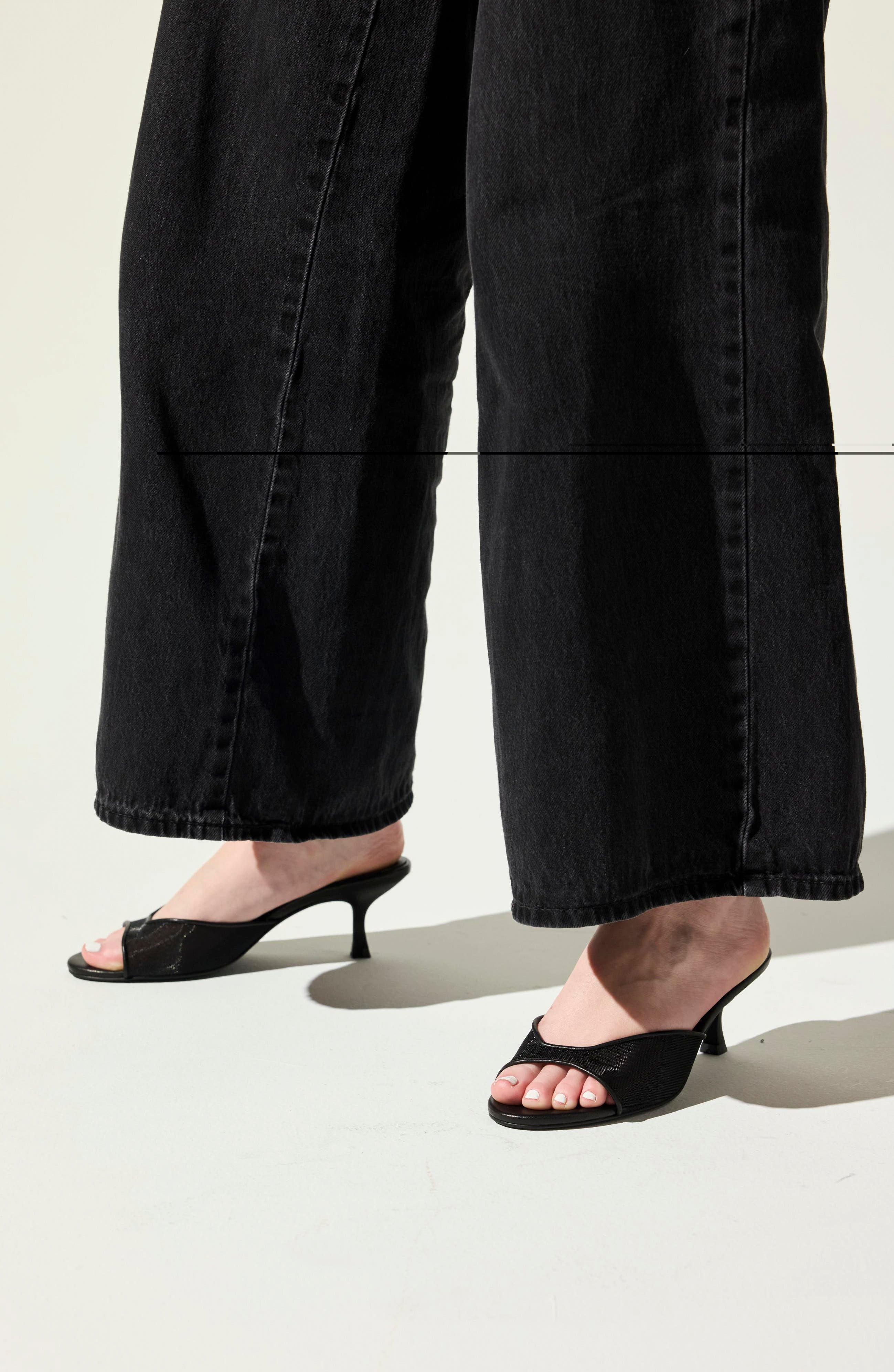 Opal Mesh Open Toe Sandal, Alternate, color, BLACK