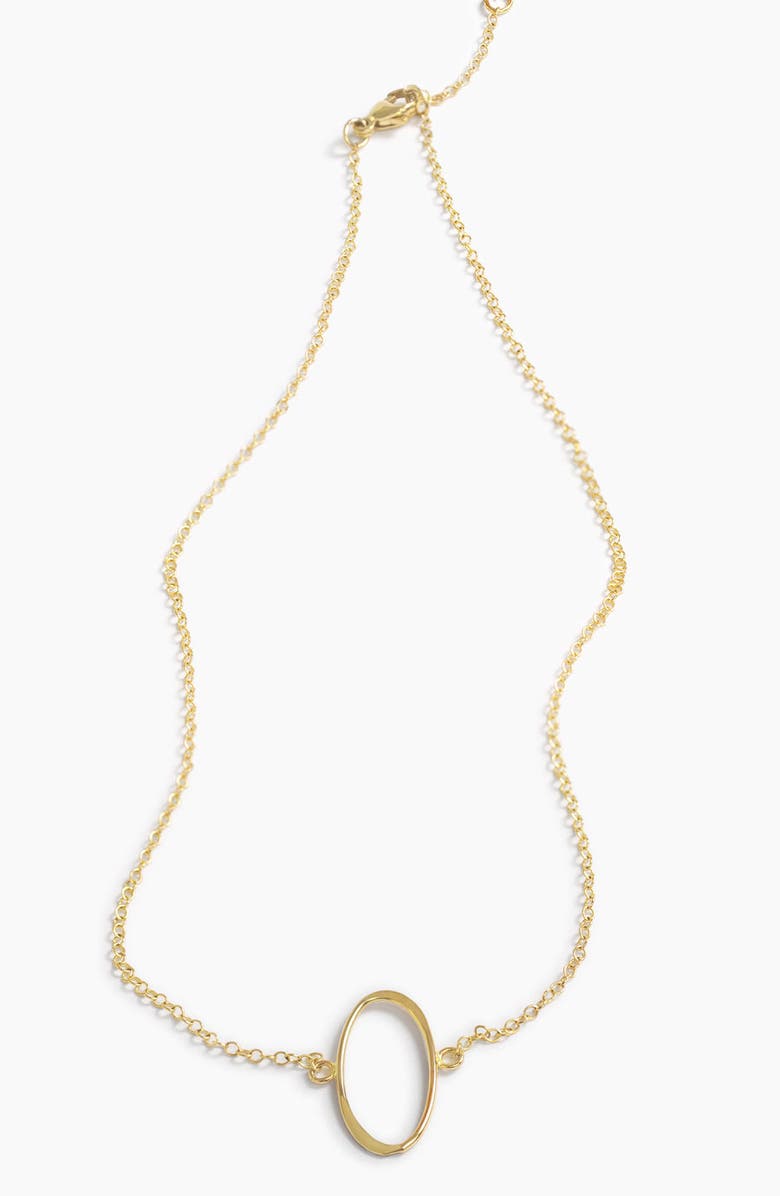 ABLE Hazel Oval Necklace Gold-filled, Main, color, Gold