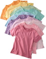 BUTTERBLU Kids' Taylor Assorted 10-Pack Organic Cotton T-Shirts