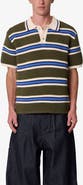mnml Striped Knit Polo Shirt