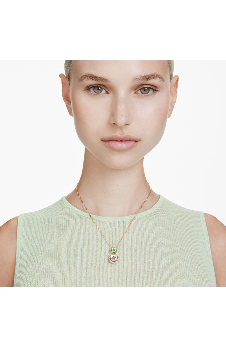 Swarovski Chroma Twist Pendant Necklace, Alternate, color, Green/ Pink/ Blue Multi