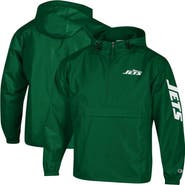 Champion Men's Champion Green New York Jets Packable Hooded Windbreaker Half-Zip Jacket