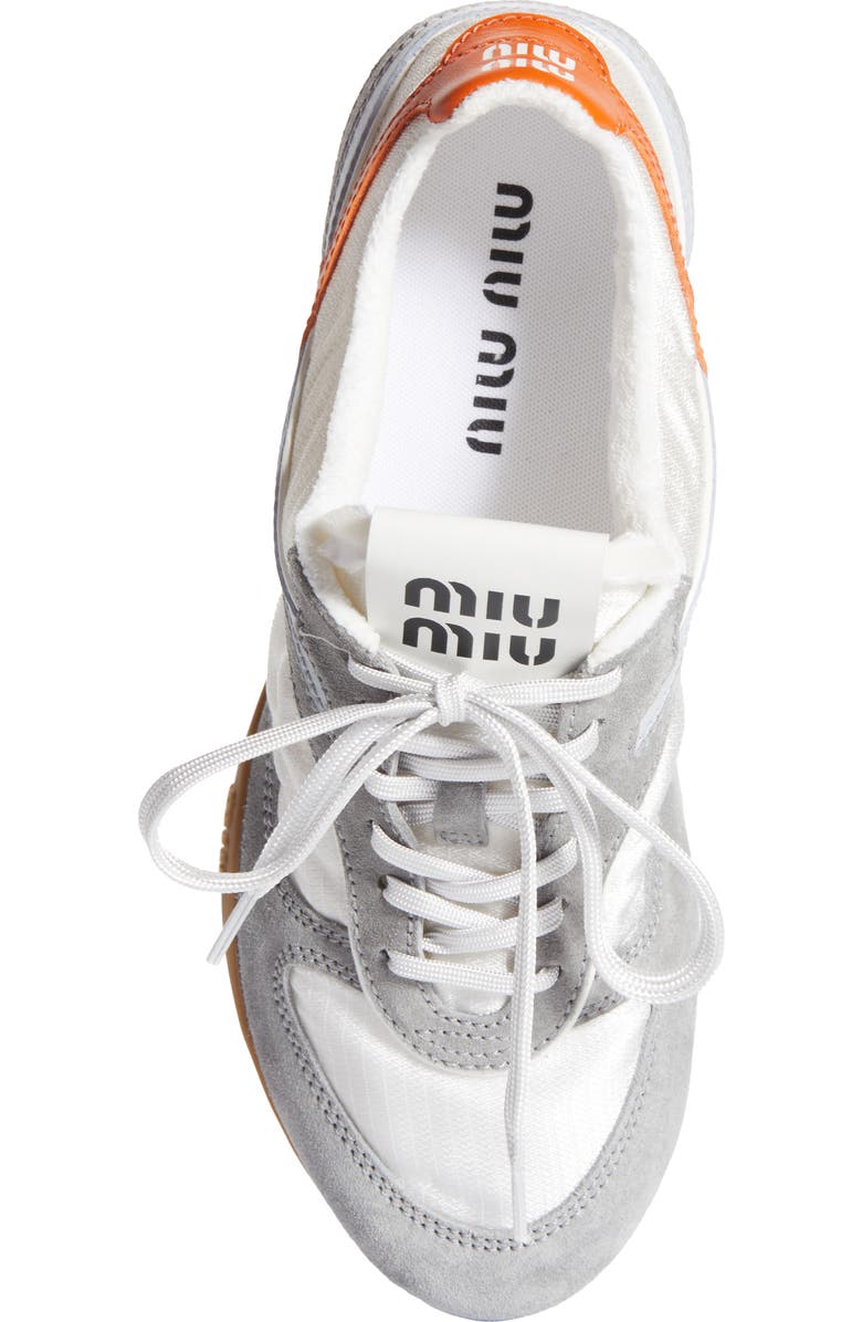 Miu Miu Gymnasium Low Top Sneaker, Alternate, color, White