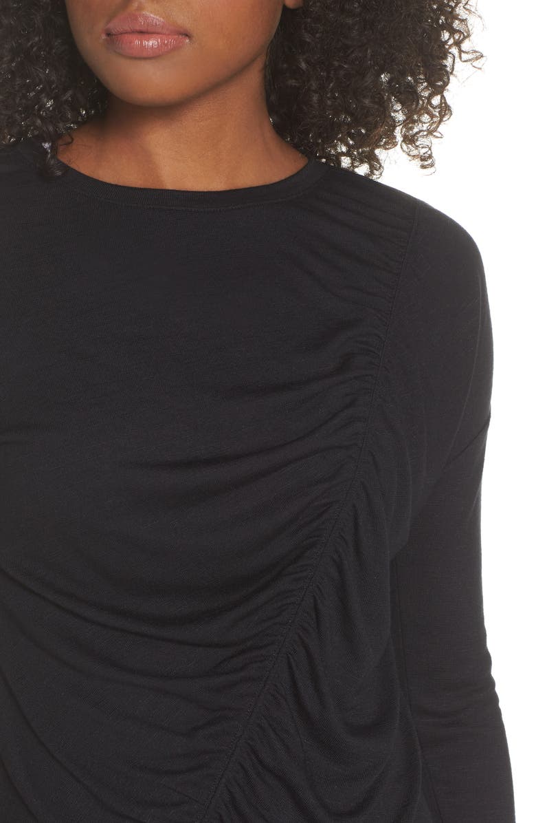 Zella So Graceful Ruched Tee, Alternate, color, 