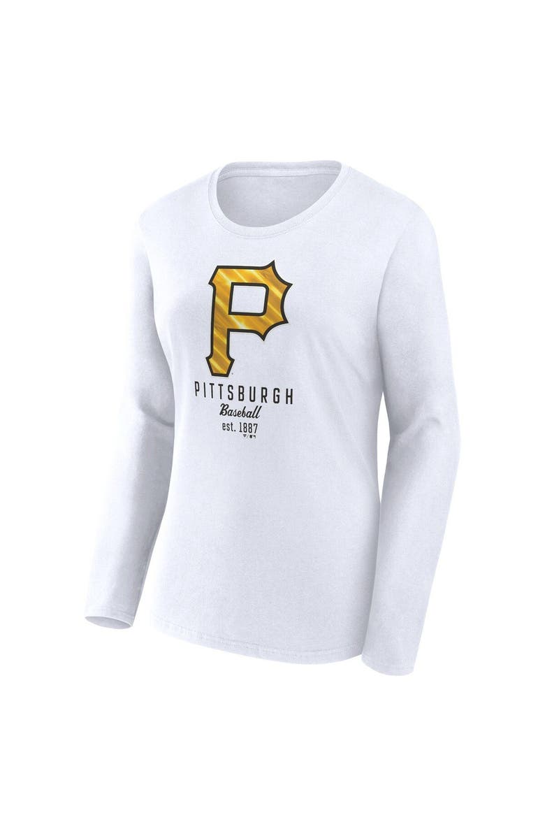 FANATICS Women's Fanatics Branded  White Pittsburgh Pirates Lightweight Fitted Long Sleeve T-Shirt, Alternate, color, 