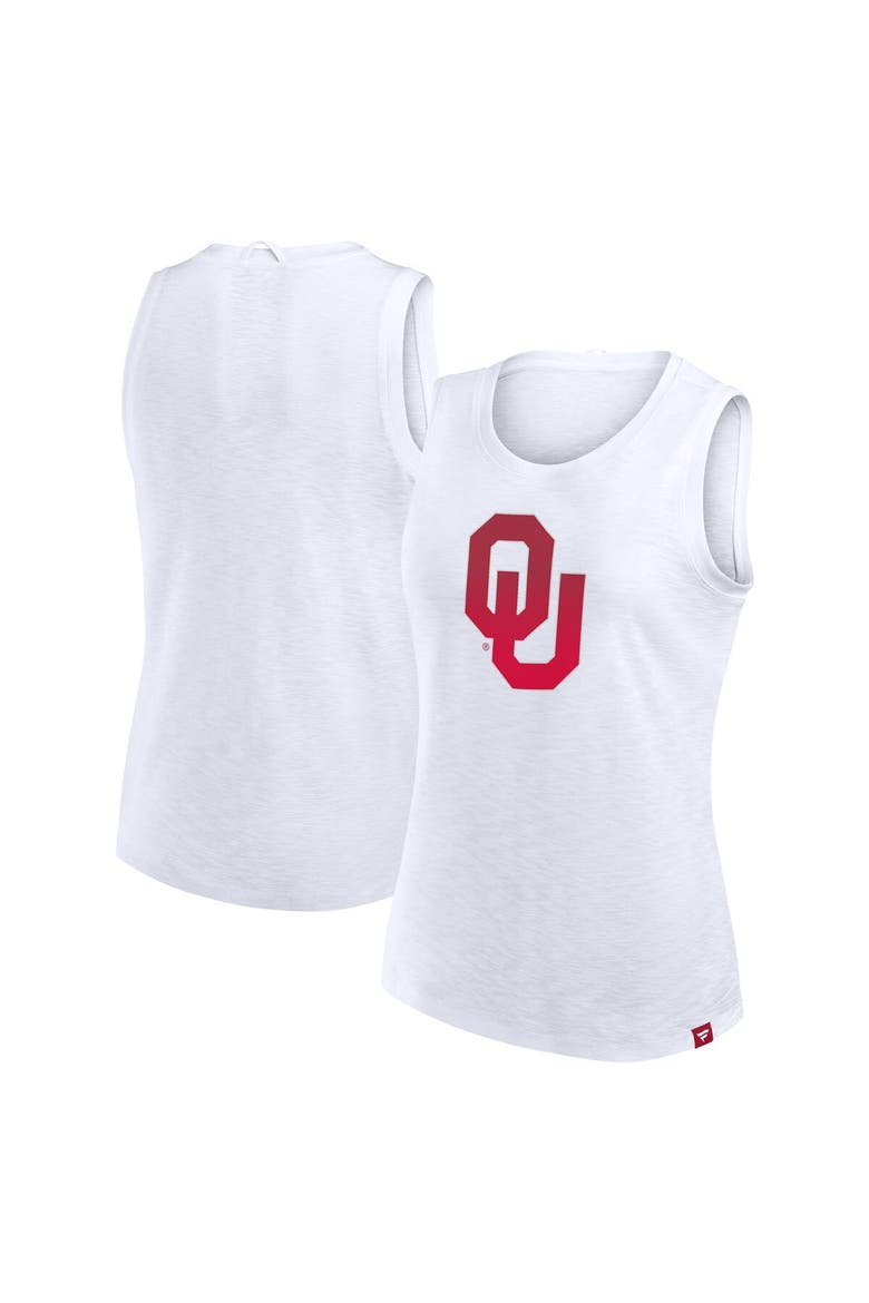 Women's Fanatics White Oklahoma Sooners Activate Slub Tank Top, Main, color, White