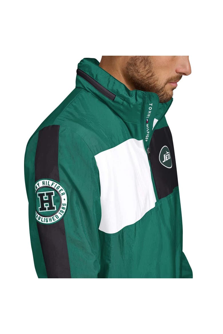 Men's Tommy Hilfiger Green New York Jets Gael Lightweight Half-Zip Hoodie Jacket, Alternate, color, Green