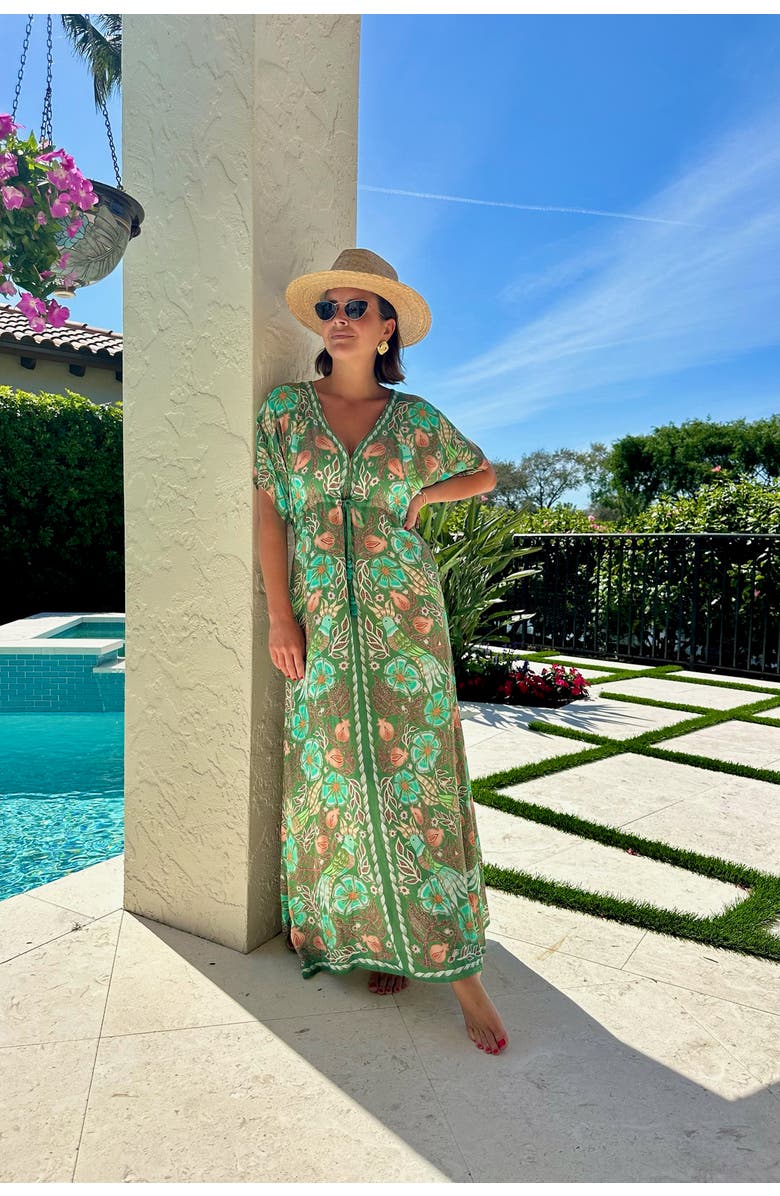Omika Pia Caftan, Alternate, color, Kala Kelp