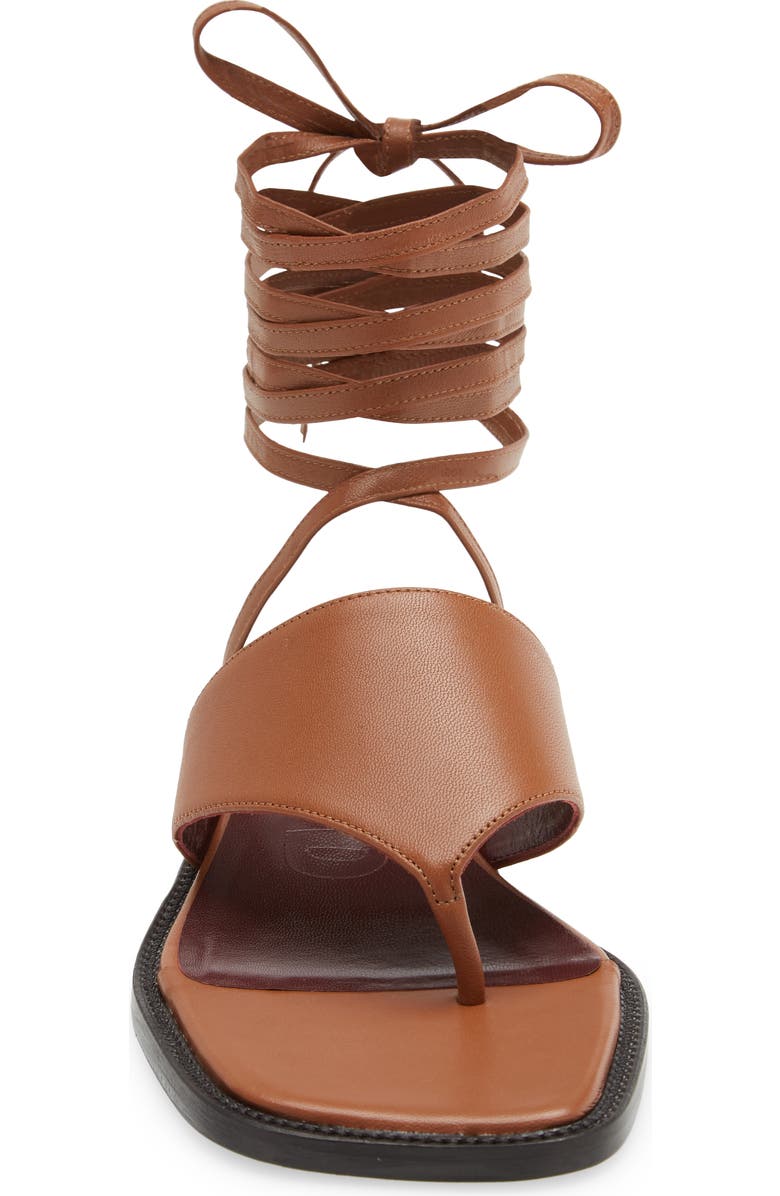 STAUD Alexandre Ankle Wrap Sandal, Alternate, color, Tan