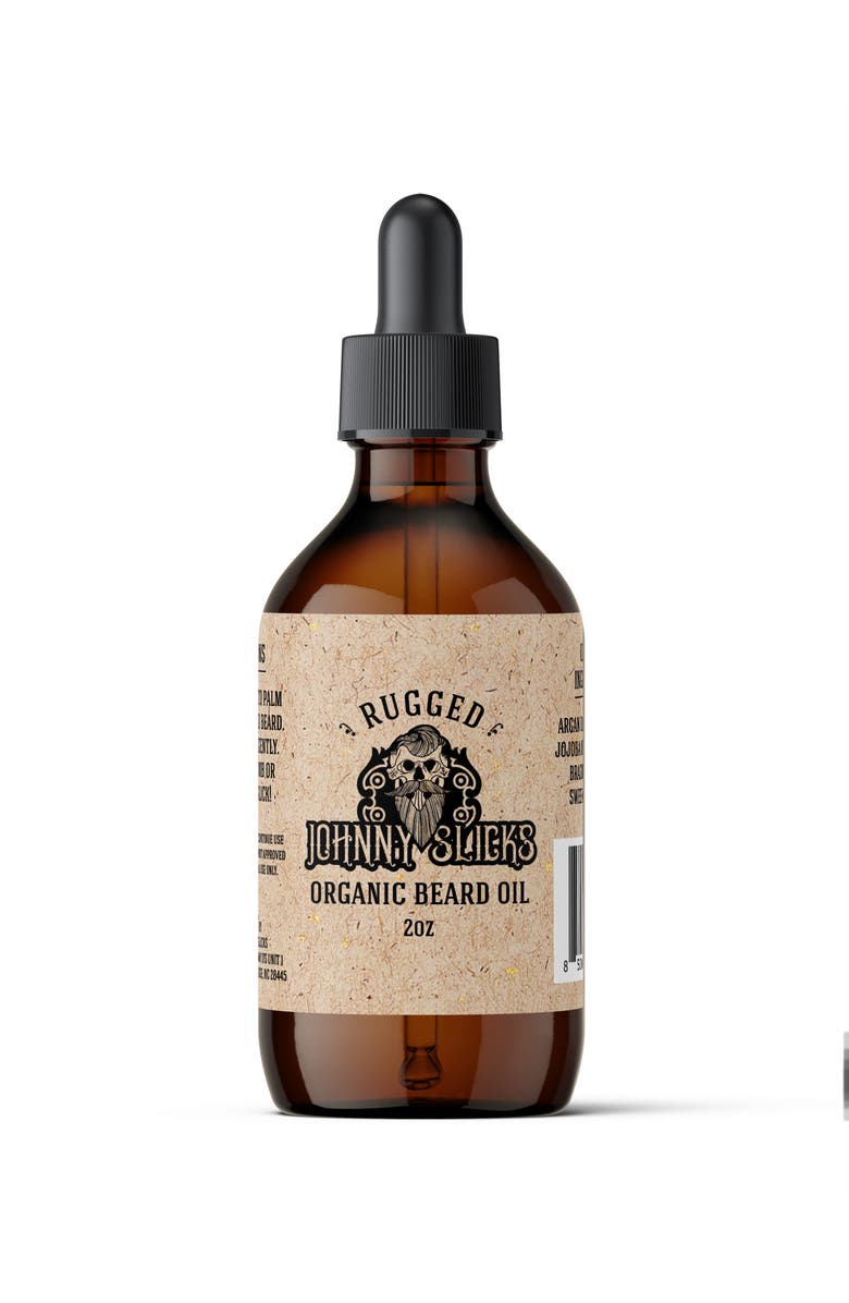 Johnny Slicks Organic Beard Oil, Alternate, color, Biege- Original Fragrance 2Oz