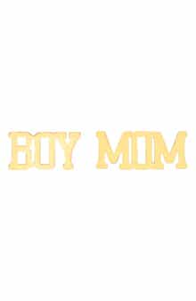 18K Gold Plated Boy Mom Mismatched Stud Earrings
